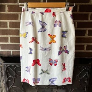 Talbots ladies petites linen skirt